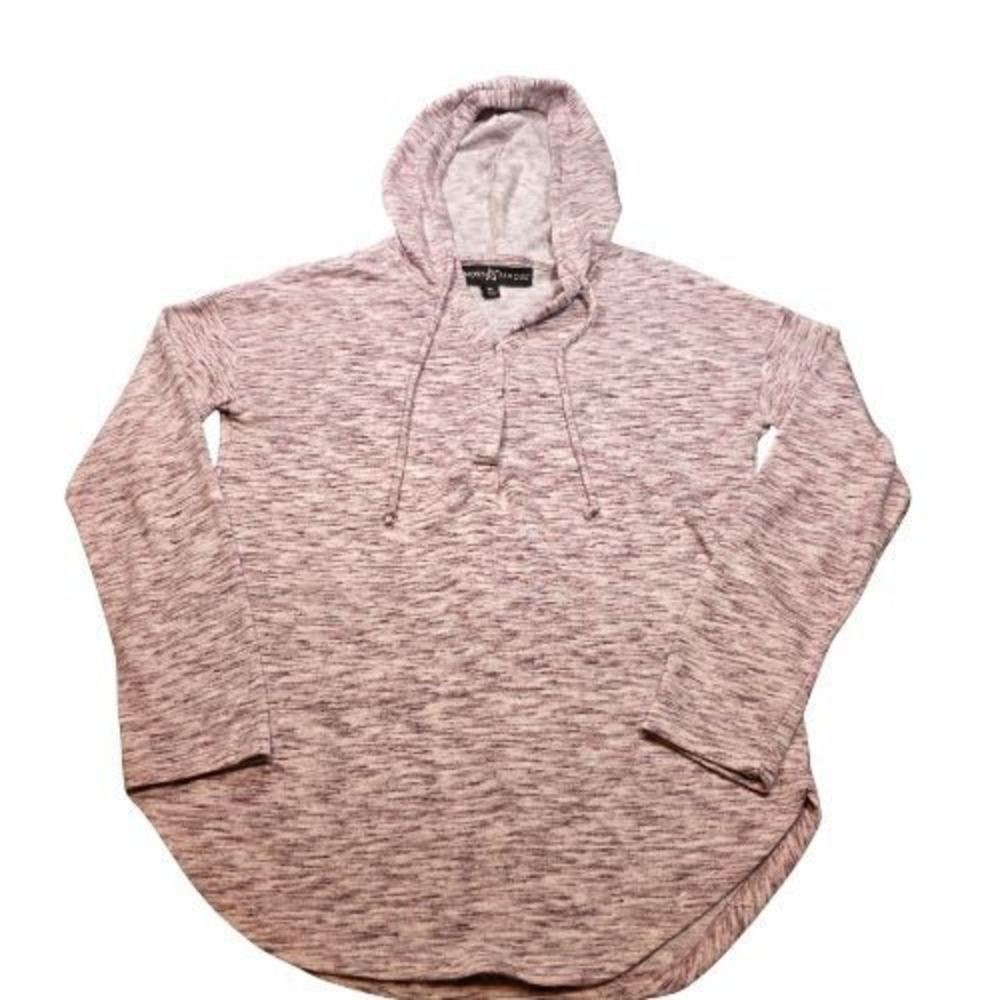 Almost Famous Womens M Space Dye Hoodie Mauve Pink Lightweight Cottagecore Boho - Picture 1 of 14